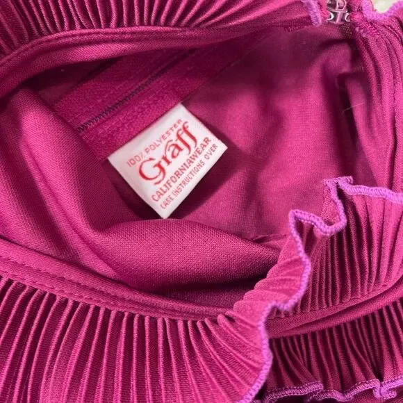 Vintage Graff Long Sleeve, Mock Neck Pullover Blouse Women's Top - Picture 7 of 10